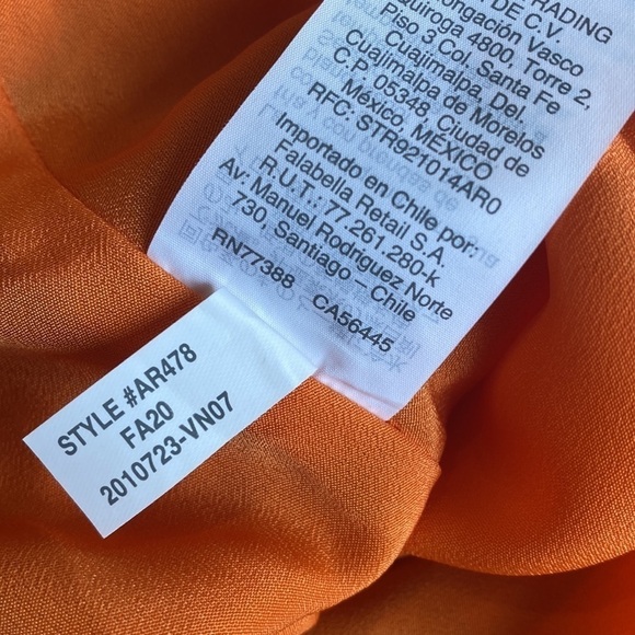 J. Crew orange striped pleated midi skirt 4 NWT - Picture 8 of 8
